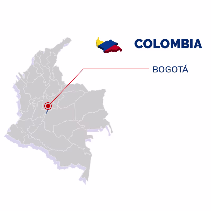 Colombia and Bogotá location